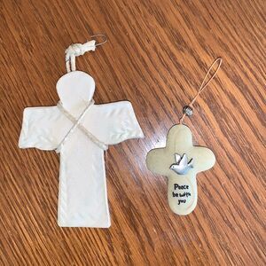 Two Cross Christmas tree ornaments‎
